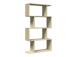 Librería divisora 4 niveles madera roble Sonoma 70x24x129 cm