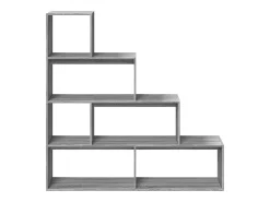 Librería divisora 4 niveles madera gris Sonoma 143,5x29x143,5cm