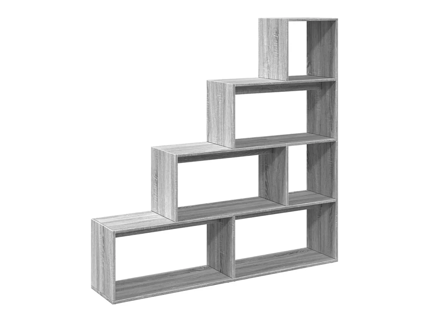 Librería divisora 4 niveles madera gris Sonoma 143,5x29x143,5cm