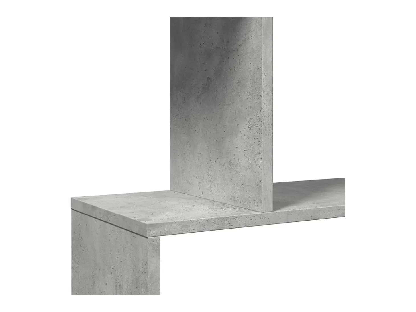 Librería divisora 6 niveles madera gris hormigón 70x24x193 cm