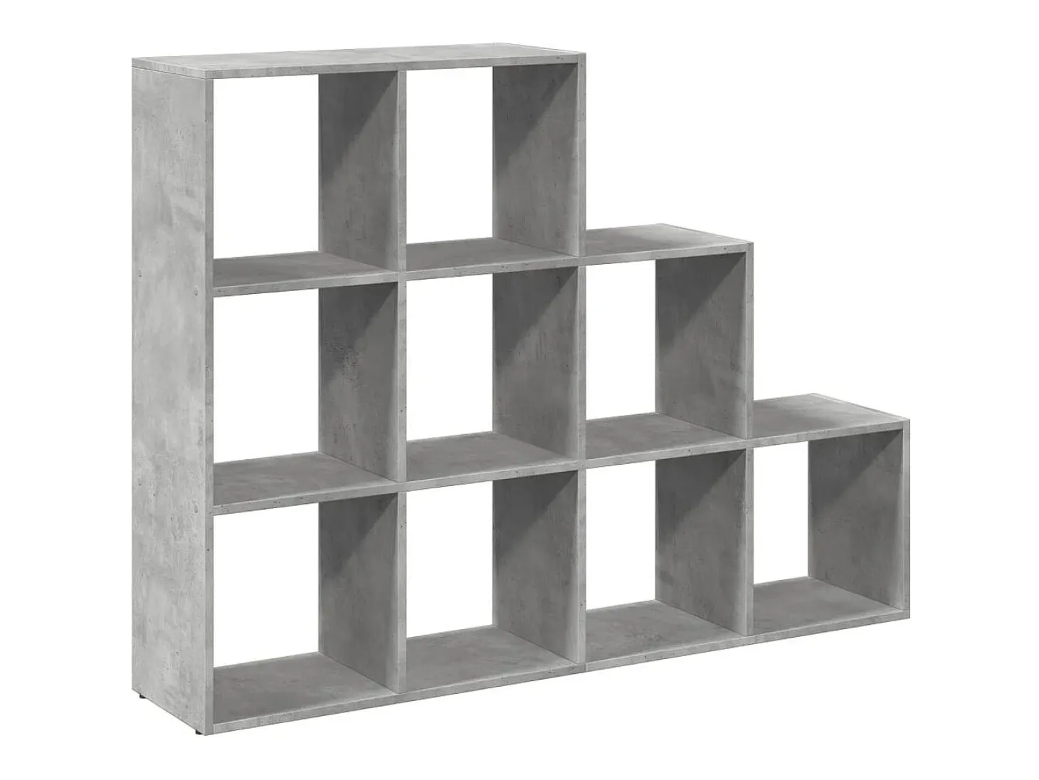 Librería divisora 3 niveles madera gris 137,5x29x103,5 cm