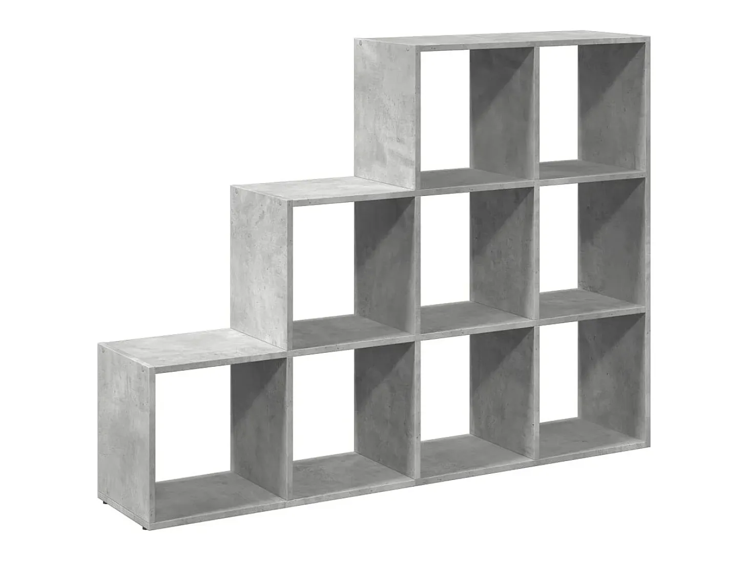 Librería divisora 3 niveles madera gris 137,5x29x103,5 cm
