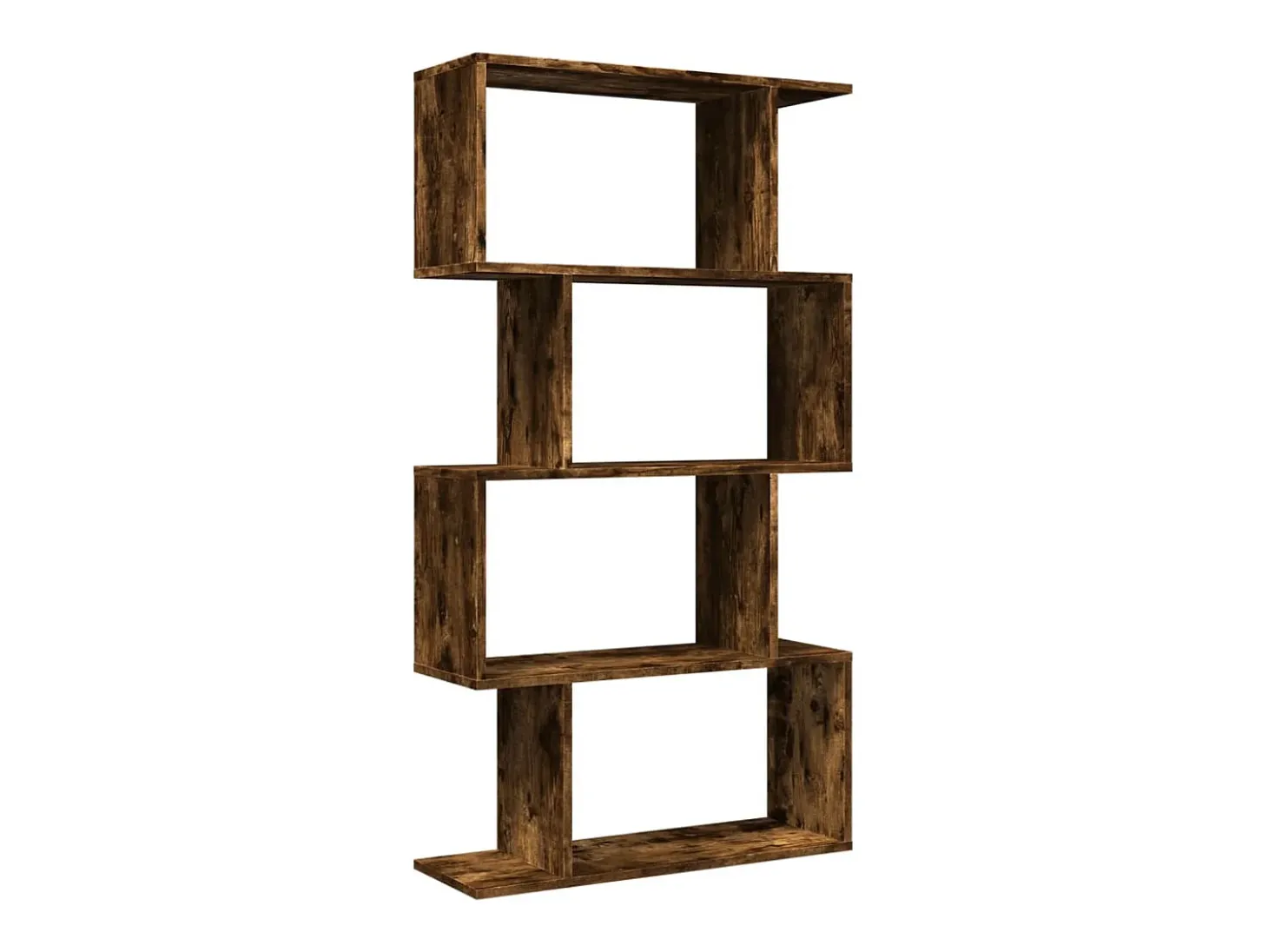 Librería divisora 4 niveles madera roble ahumado 70x24x129 cm