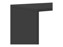 Librería divisora 3 niveles madera negro 123x29x123 cm