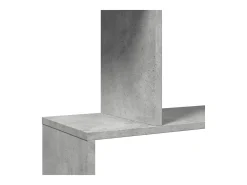 Librería divisora 4 niveles madera gris hormigón 70x24x129 cm