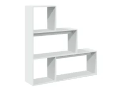 Librería divisora 3 niveles madera blanca 123x29x123 cm