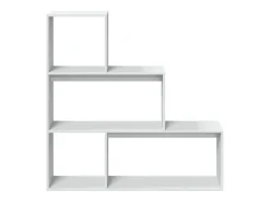 Librería divisora 3 niveles madera blanca 123x29x123 cm