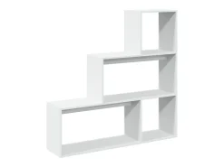 Librería divisora 3 niveles madera blanca 123x29x123 cm