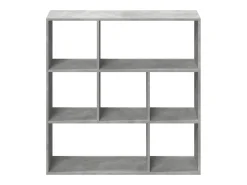 Librería divisora madera gris hormigón 102x29x103,5 cm