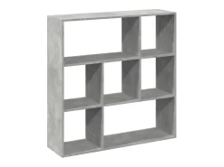 Librería divisora madera gris hormigón 102x29x103,5 cm