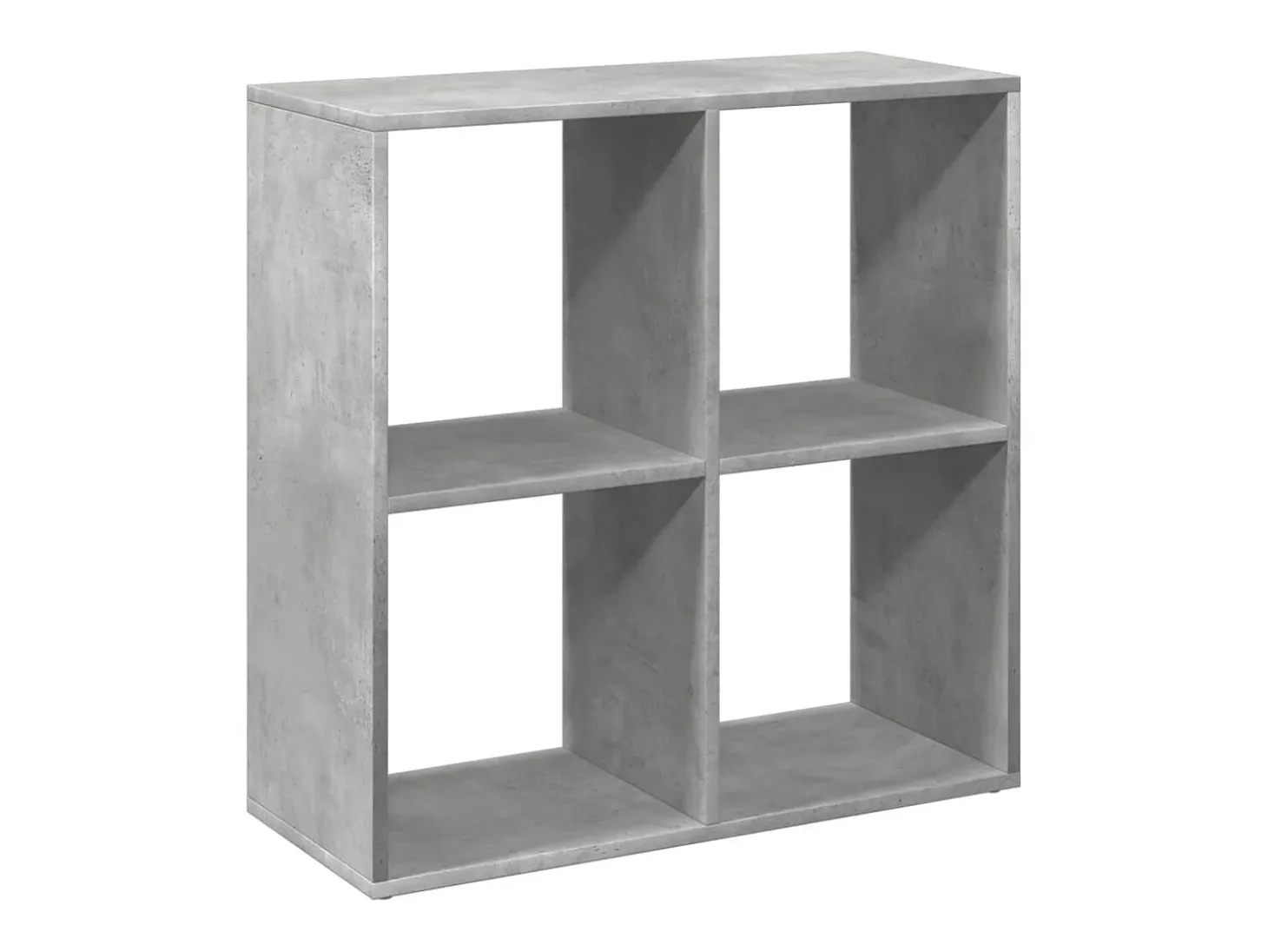 Librería divisora madera gris hormigón 69,5x29x69,5 cm