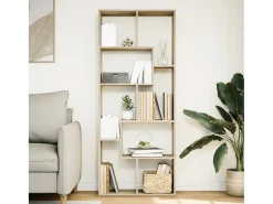 Librería divisora madera ingeniería roble Sonoma 67x25x161,5 cm