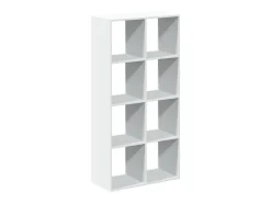 Librería divisora madera ingeniería blanco 69,5x29x137,5 cm