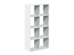 Librería divisora madera ingeniería blanco 69,5x29x137,5 cm