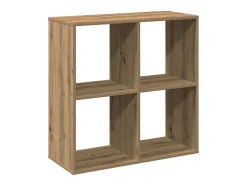 Librería divisora madera roble artisan 69,5x29x69,5 cm