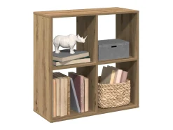 Librería divisora madera roble artisan 69,5x29x69,5 cm