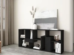 Librería estantería, 162x67x31cm, Con Almacenaje, Negro