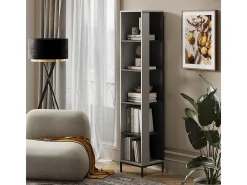 Librería gris 36x36x188 eliza