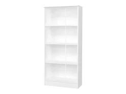 Librería haaus Flint, 3 estantes, Blanco, 70 x 32 x 159 cm