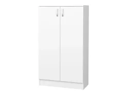 Librería haaus Flint, 2 puertas, Blanco, 70 x 32 x 122 cm