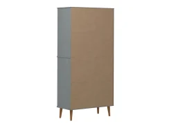 Librería MOLDE madera maciza de pino gris 85x35x170,5 cm