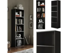 Librería negro 40x24x132 bob