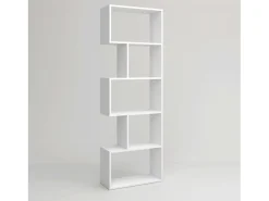 Librería Neón Blanco Mate 5 Estantes 181x60x25 cm