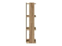 Librería 3niveles madera ingeniería roble artesanal 60x30x120cm