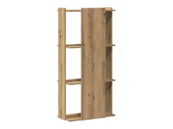 Librería 3niveles madera ingeniería roble artesanal 60x30x120cm