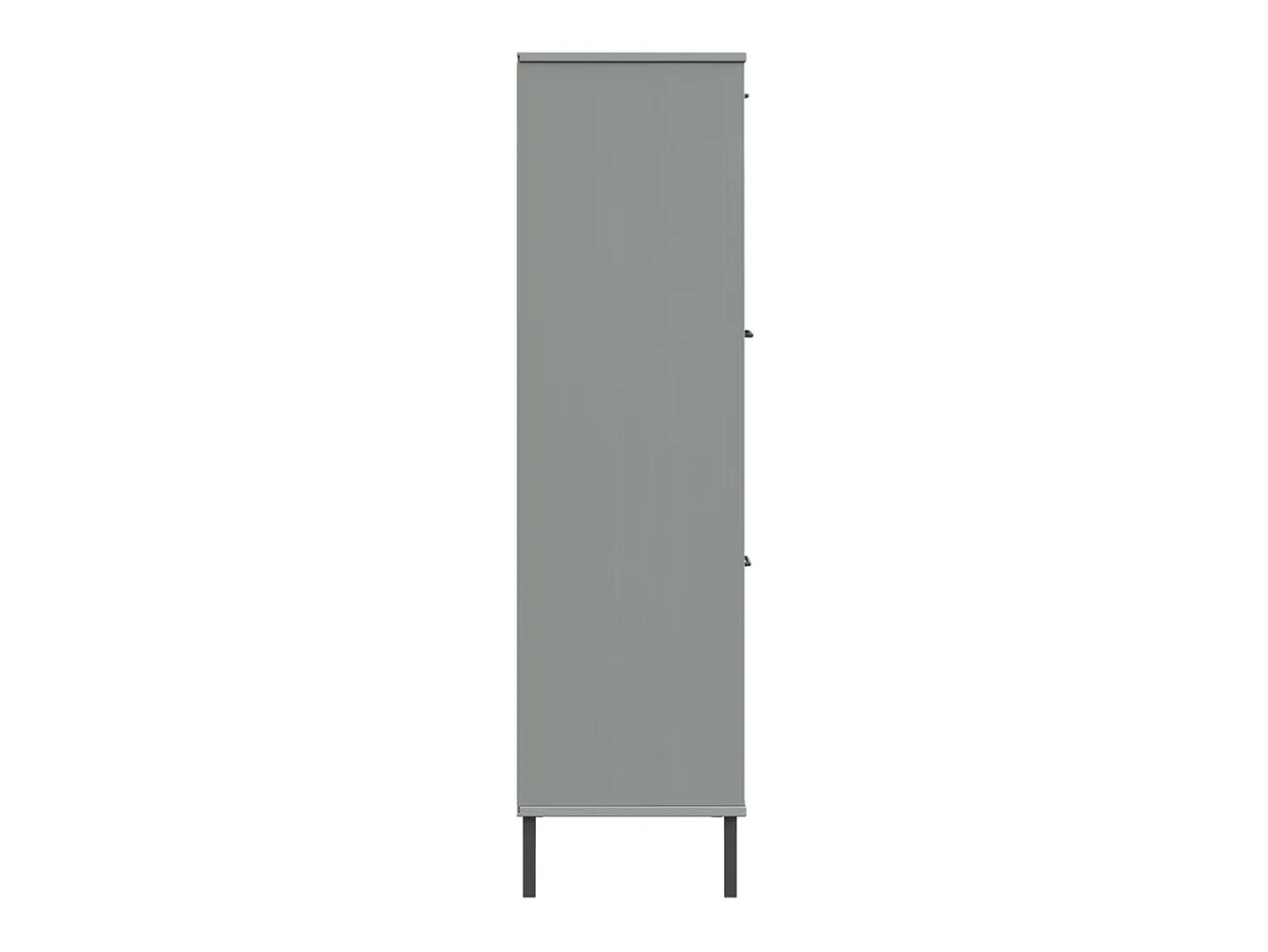 Librería patas de metal OSLO madera maciza gris 90x35x128,5cm