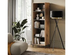 Librería roble vikingo 60x40x180 eliza