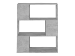 Librería separador contrachapada gris hormigón 80x24x94 cm