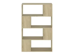 Librería separador contrachapada roble Sonoma 80x24x124,5 cm
