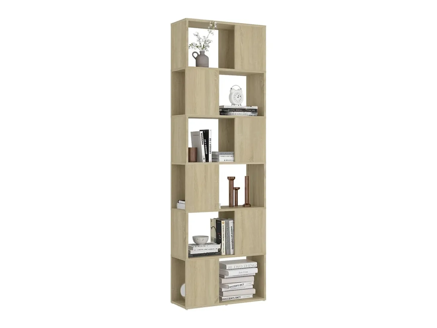 Librería separador contrachapada roble Sonoma 60x24x186 cm