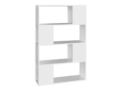 Librería separador madera contrachapada blanco 80x24x124,5 cm