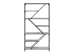 Librería Sonoma gris 91x36x176cm madera de ingeniería y acero