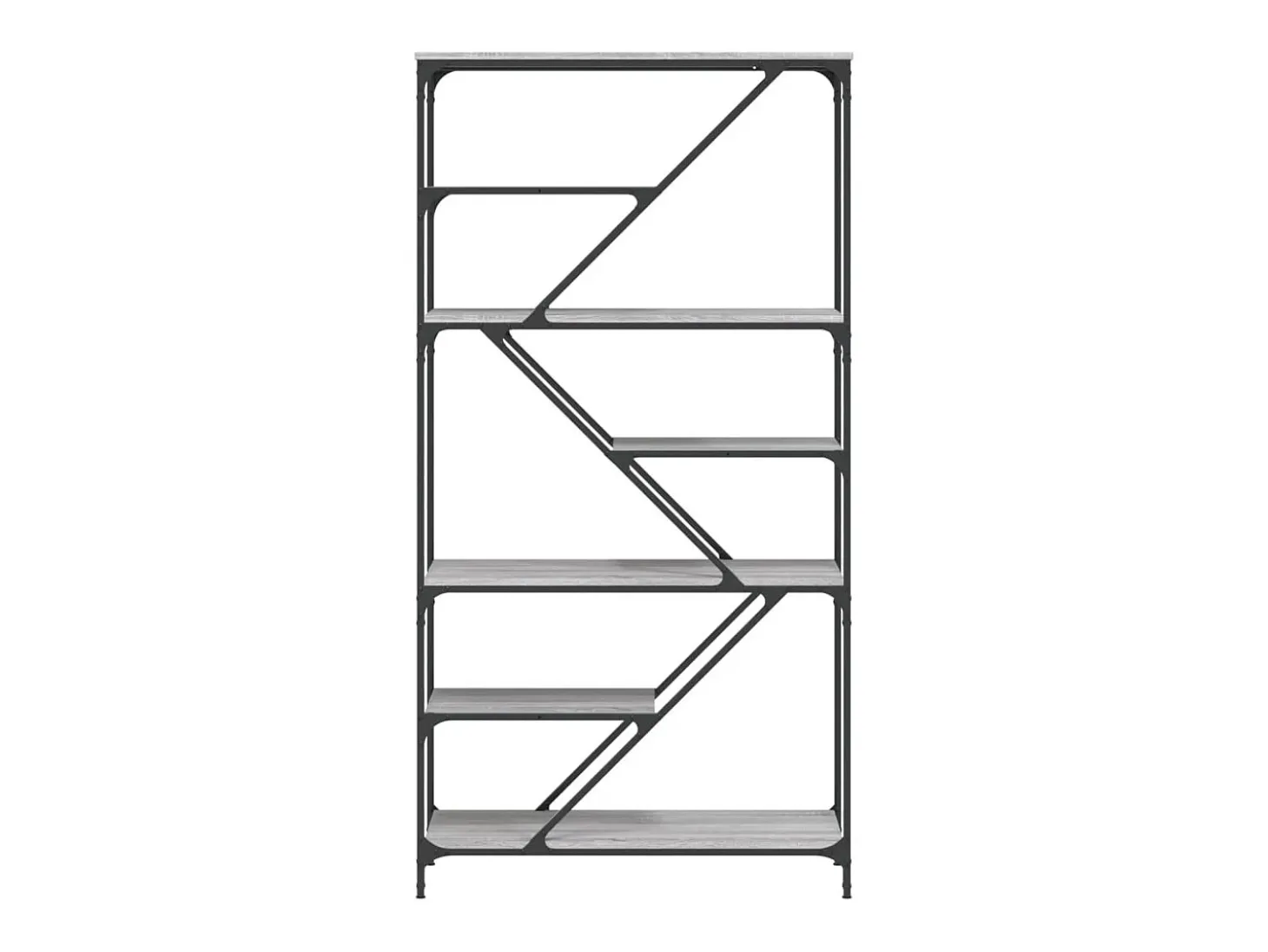 Librería Sonoma gris 91x36x176cm madera de ingeniería y acero