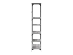 Librería Sonoma gris 91x36x176cm madera de ingeniería y acero