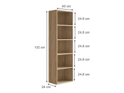 Librería sonoma 40x24x132 bob