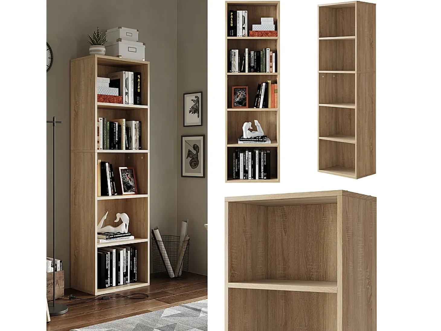Librería sonoma 40x24x132 bob