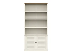 Librería VIGO madera maciza de pino blanco 85x35x170 cm