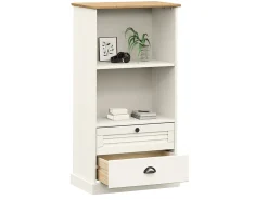 Librería VIGO madera maciza de pino blanco 60x35x114,5 cm ES23827