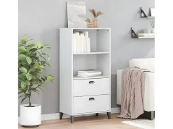 Librería VIKEN madera maciza de pino blanco 60x35x123 cm