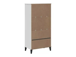 Librería VIKEN madera maciza de pino blanco 60x35x123 cm
