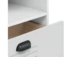 Librería VIKEN madera maciza de pino blanco 60x35x123 cm