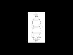 Lido - Botella de cerámica con rayas verde azafrán