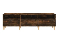 Lin Mueble de TV madera contrachapada roble ahumado 150x30x44,5 cm