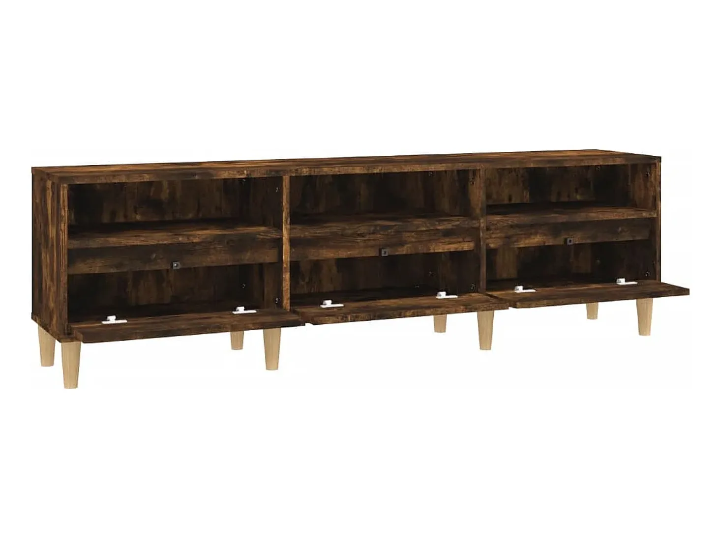 Lin Mueble de TV madera contrachapada roble ahumado 150x30x44,5 cm
