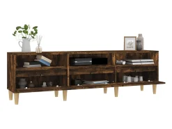 Lin Mueble de TV madera contrachapada roble ahumado 150x30x44,5 cm