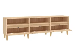 Lin Mueble de TV madera contrachapada roble Sonoma 150x30x44,5 cm